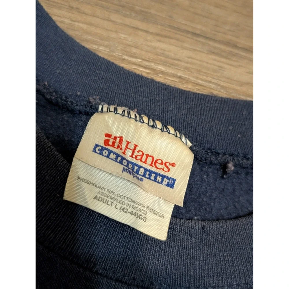 Vintage Auburn Tigers Hanes ComfortBlend Sweatshirt Mens Large Navy‎ Blue READ